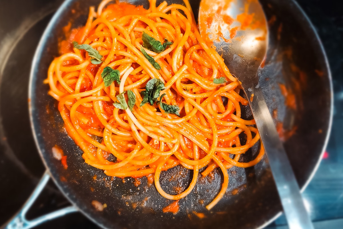 Pre-Race Pasta with Simple Tomato Sauce