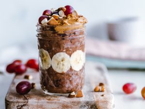 Strawberry and Cream Protein Overnight Oats for Athletes