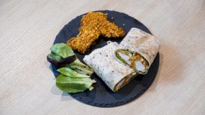 Quick Chicken, Avocado and Salsa Post-Training Protein Wrap