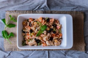 Pesto Quinoa and Grilled Chicken Salad for Athletes